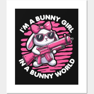 Bunny Girl In A Bunny World Posters and Art